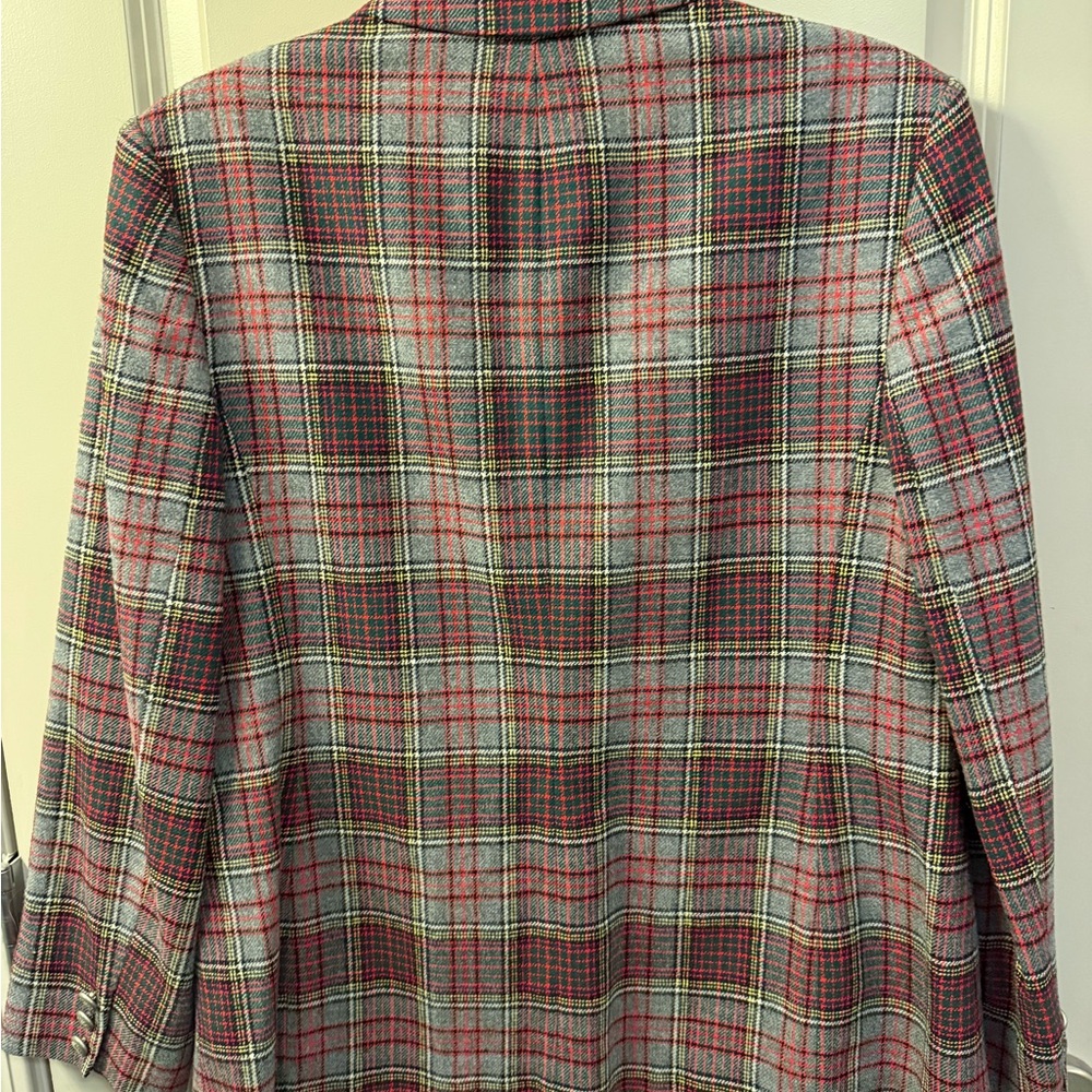 Pendleton Red and Gray Plaid Blazer